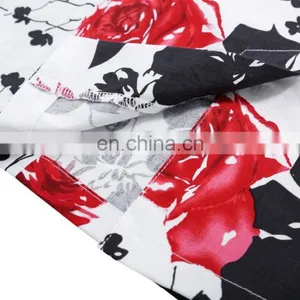 Kate Kasin Women's Shirred Detail Flower Pattern Cotton Pencil Skirt With Wide Belt KK000610-2 thumbnail-5