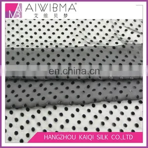 Plain Dyed Black Small Dots Design Silk Velvet Fabric Price Silk Rayon Velvet Burnout Fabric thumbnail-1