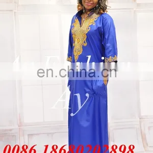 Hot Sale African Bazin Riche Styles Women Dresses With Embroidery thumbnail-5