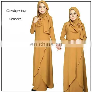 New Model Wholesale Islamic Clothing Latest Design Women Jubah Abaya in Dubai thumbnail-4