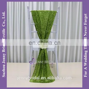 C385#15 Lime Green Sequin Sash Fabric Graduation Sash and Bachelorette Sash thumbnail-1