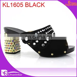 Wholesale Africam Cheap Shoes Slipper Ladies Shoes Guangzhou Slipper Ladies thumbnail-1