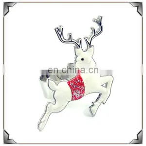 Fancy Metal Christmas Deer Napkin Ring thumbnail-1