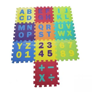 QT MAT Non-toxic Odorless 12in x 12in EVA Alphabets & Numbers Jigsaw Puzzle Mat thumbnail-5