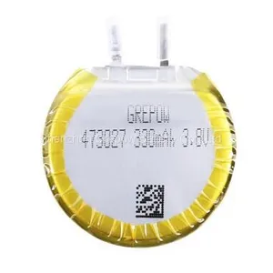 Grepow Round LiPo Battery 3.8V 330mAh 4730027 thumbnail-1