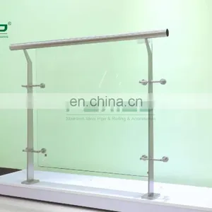 304 316 Inox Interior Balcony Glass Spider Railing Deck Tempered Glass Railing Balustrade thumbnail-1