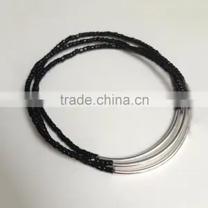 Black Seed Bead Wrap Bracelet for Girl thumbnail-1