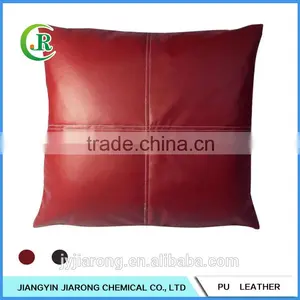 Red Faux Leather Sofa Cushion for Sale thumbnail-1
