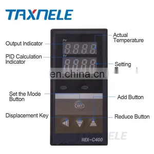 Dual Digital PID Temperature Controller REX-C400 With Sensor K Thermocouple M6 Input SSR ReplyOutput SSR-40DA REXC-400 thumbnail-2