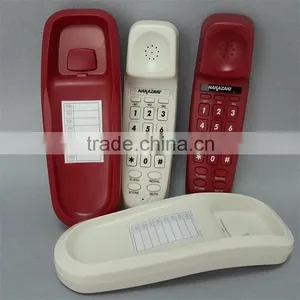 Red Color Wall Mount Corded Bathroom or Guest Room Slim Wall Telephone thumbnail-3