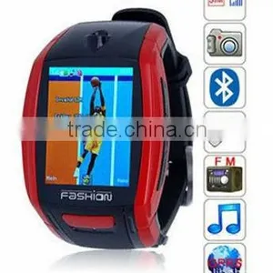 F6 Watch Mobile Phone With Leather Wrist Band thumbnail-1