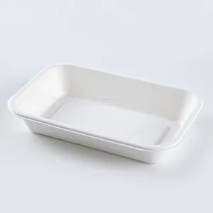 New Hot Disposable Biodegradable 24OZ TRAY Bagasse Food Box Take Away Sugarcane Container thumbnail-2