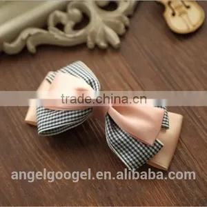 Fancy Plaid Lace Ribbon Bow Hair Accessories Hairpin Table Legs MY-IA0008 thumbnail-3
