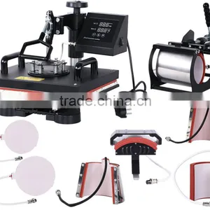 Wholesale Low Price Sublimation Mug Cap 8 in 1 Combo Heat Press Digital T Shirt Printing Machine thumbnail-1