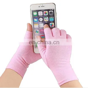 Fingerless Therapy Cotton Spandex Compression Arthritis Gloves thumbnail-5