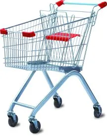 Metal Store Grocery Store Supermarket 150L European Zinc With Powder Coated Shopping Trolley Cart thumbnail-1