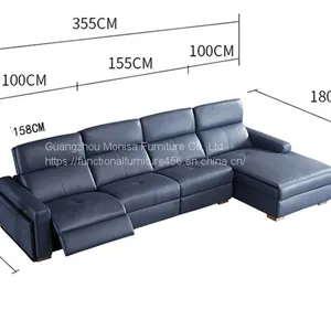 Corner Sofa Combination Italian Simple Sofa Multifunctional Leather Art Living Room Space Electric Leather Sofa Cabin thumbnail-5
