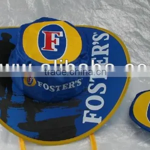 Foldable Promotional Cowboy Hat in 190T Nylon, Hats With Print Logo thumbnail-6