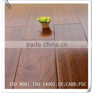 Handscraped Walnut Multilayer Engineered Wood Flooring 7-layer thumbnail-1