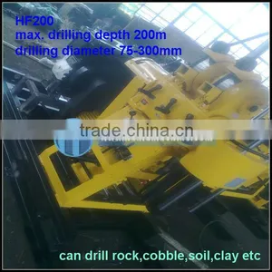 200m Drill Depth, Hydraulic Trailer Type HF200 Auger Drilling Equipment thumbnail-1