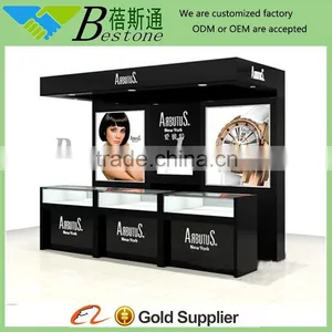 Wooden Glass Watch Display Kiosk Showcase Decoration for Shop thumbnail-1