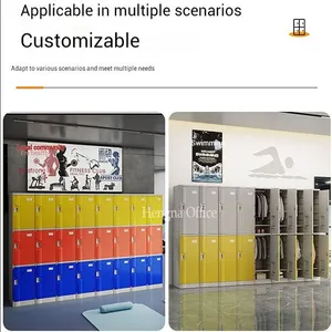 Bulk Price Modular ABS Plastic Lockers for Furniture Distributors | Hengna Colorful Wardrobe Storage System thumbnail-3