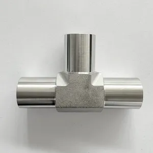 316L Stainless Steel Auto-Welded Three-Way Fitting for High-Pressure Piping thumbnail-3
