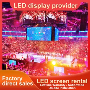 LED Display Screen; Stage Rental Screen P3.91 HD Large Screen; Flexible LED Large Screen for Performances and Wedding Events thumbnail-1