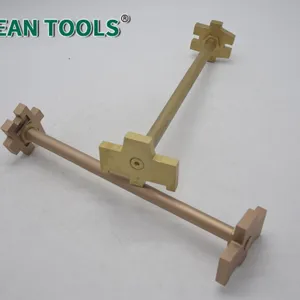 Aluminum Bronze Non-Sparking Double Head Drum Wrench, 350mm Length, 70x70mm Square Drive & 95x70mm Hex End thumbnail-2
