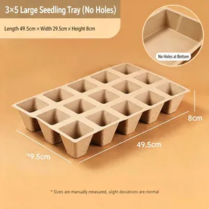 Biodegradable Seedling Tray for Organic Farming, 50 Cells, 60x40cm, Soil Ph Neutral thumbnail-5