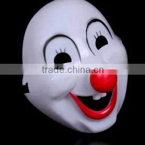 In Stock Cheap Halloween Cute Plastic Clown Mask PVC Party Masks With Red Rose thumbnail-6