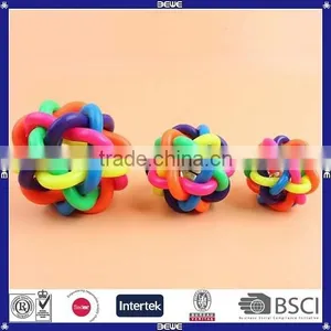 Rainbow Color Soft Rubber Vocal Cheap Balls Pet Toys Ball thumbnail-1