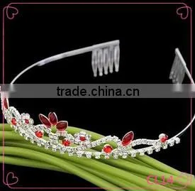High Quality Handmade Bridal Crystal Crown For Pageant Crystal Crowns With Hair Accessories thumbnail-1