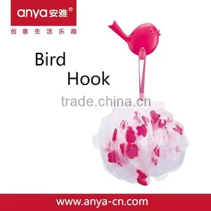 D723 Bird Shape Plstic Hook Wall Hook HousewareColorful Coat Hook thumbnail-1