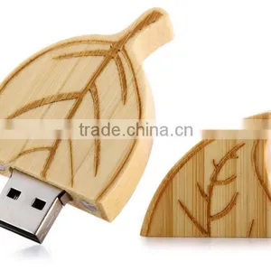 Wood Leaf Style 8G USB Flash Disk Wooden Shape Usb Stick thumbnail-3
