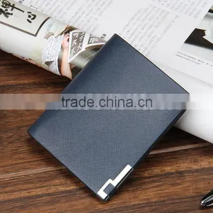 Wholesalers China Lastest 4 Color Cross Pattern Short Mens Leather Wallet thumbnail-5