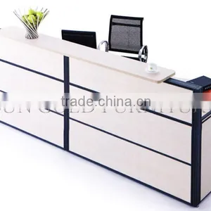 Modern Wooden Reception Desk Beauty Salon 2 Person Reception Desk (SZ-RTB001) thumbnail-4