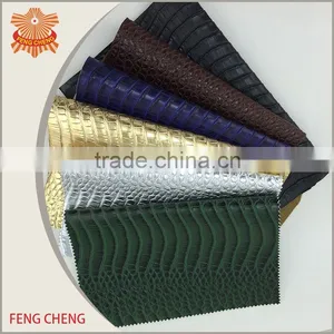 Clear Emboss Leather Fabric for Shoes,bags,furniture,sports Goods thumbnail-1