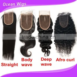 High Quality Bangs Lace Jerry Curl Closure thumbnail-2