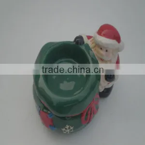 Hand Painted Christmas Shape Ceramic Candle Holder thumbnail-3