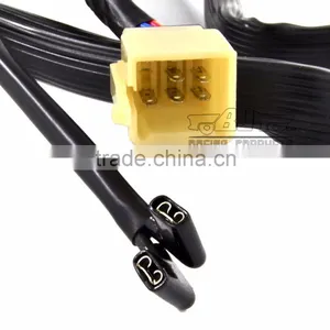 BJ-SW-005 Black Motorcycle Control Switches 1" Handlebar 29" Wire Harness for Harley thumbnail-5