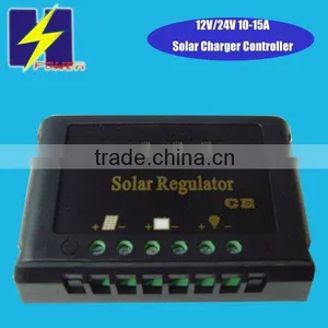 CE Approved High Efficiency PWM 12V 24V 15A Solar Controller thumbnail-1