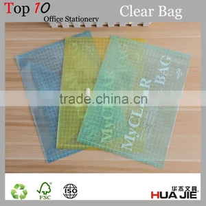 My Clear PP Mesh File Bag With Plastic Button thumbnail-1
