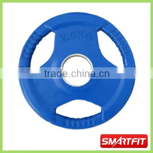 2.5 kg Colored Steering Wheel Shaped Rubber Olympic Plate With Massage Handle Grip thumbnail-1