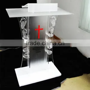 Lowest Price Acrylic Organic Glass Pulpit Church Podium thumbnail-2