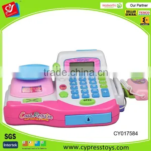 Electric Flash Musical Cash Register Toy With Food Basket thumbnail-2