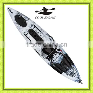 Non-transparent Plastic Kayak Fishing Canoe With Pedal Made in China thumbnail-6