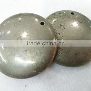 Cabochon Golden Pyrite Top Drill for Necklace Decoration Factory Made thumbnail-1
