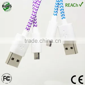 Braided Sync Data Micro Usb Cable 20awg Bulk thumbnail-1