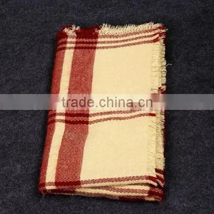 4 Colors Plaid FLEECE Blanket Winter Infinity Scarf Fashion Accessory thumbnail-3